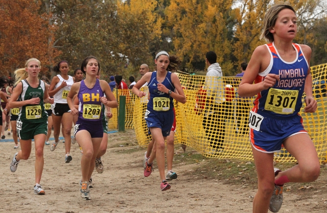 2009 CIF XC Girls D4-047.JPG - 2009 California CIF Cross Country Championships, Woodward Park, Fresno, California